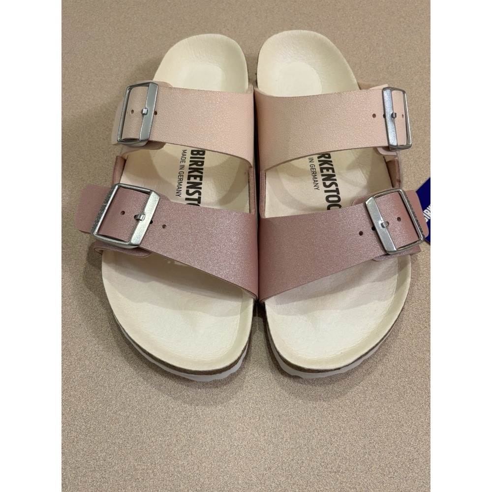 Birkenstock Arizona Split Sandals Rose/White SmSize EU37 Women's 6 NWOB - Picture 2 of 6